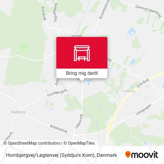 Hornbjergvej / Løgtenvej (Syddjurs Kom) kort