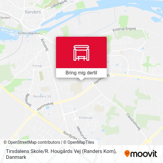 Tirsdalens Skole / R. Hougårds Vej (Randers Kom) kort