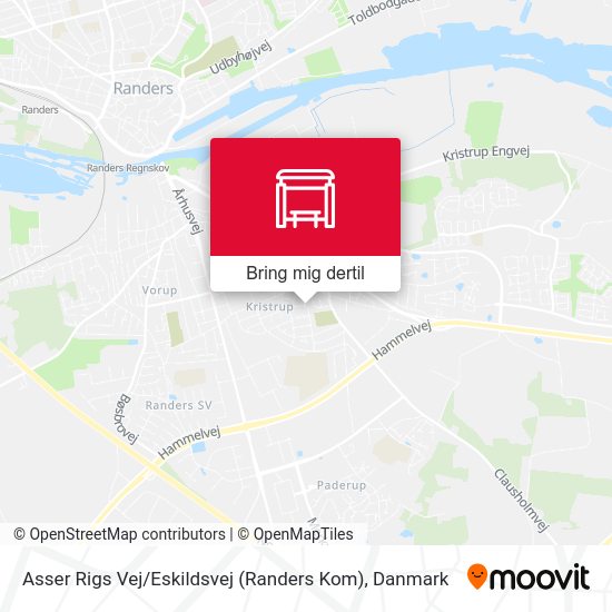 Asser Rigs Vej / Eskildsvej (Randers Kom) kort