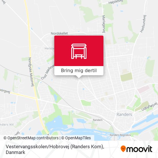 Vestervangsskolen / Hobrovej (Randers Kom) kort