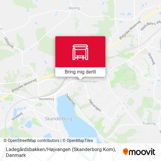 Ladegårdsbakken / Højvangen (Skanderborg Kom) kort