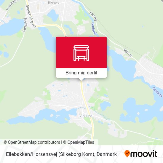 Ellebakken / Horsensvej (Silkeborg Kom) kort