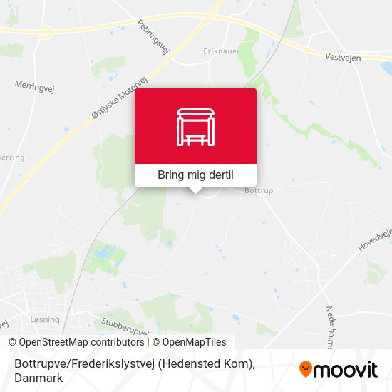Bottrupve / Frederikslystvej (Hedensted Kom) kort