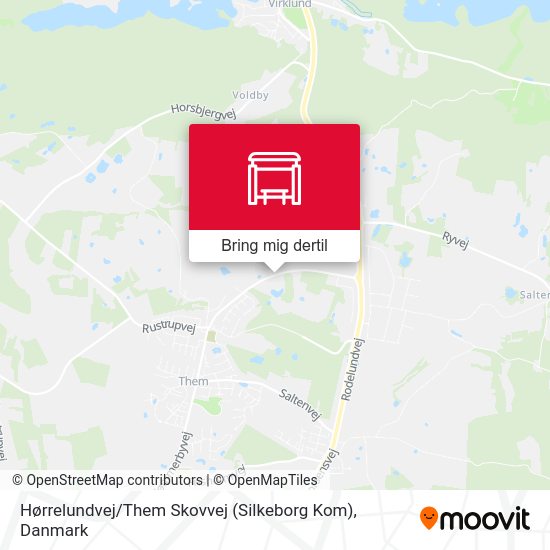 Hørrelundvej / Them Skovvej (Silkeborg Kom) kort