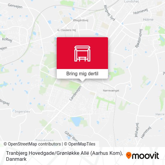 Tranbjerg Hovedgade / Grønløkke Allé (Aarhus Kom) kort