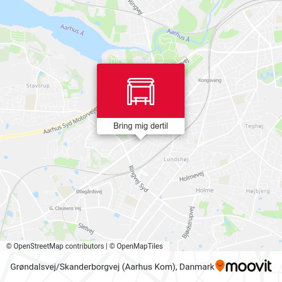 Grøndalsvej / Skanderborgvej (Aarhus Kom) kort