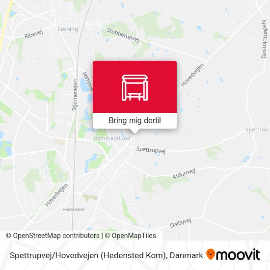 Spettrupvej / Hovedvejen (Hedensted Kom) kort