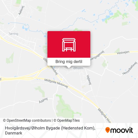 Hvolgårdsvej / Ølholm Bygade (Hedensted Kom) kort