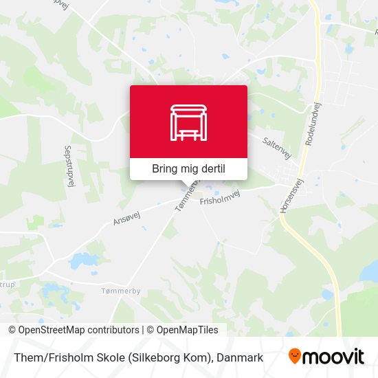 Them / Frisholm Skole (Silkeborg Kom) kort