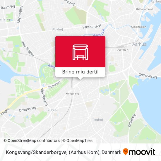 Kongsvang / Skanderborgvej (Aarhus Kom) kort