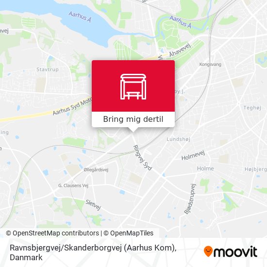 Ravnsbjergvej / Skanderborgvej (Aarhus Kom) kort