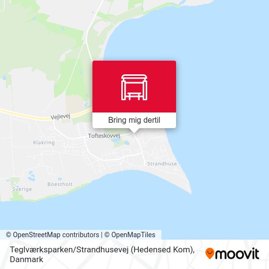 Teglværksparken / Strandhusevej (Hedensed Kom) kort