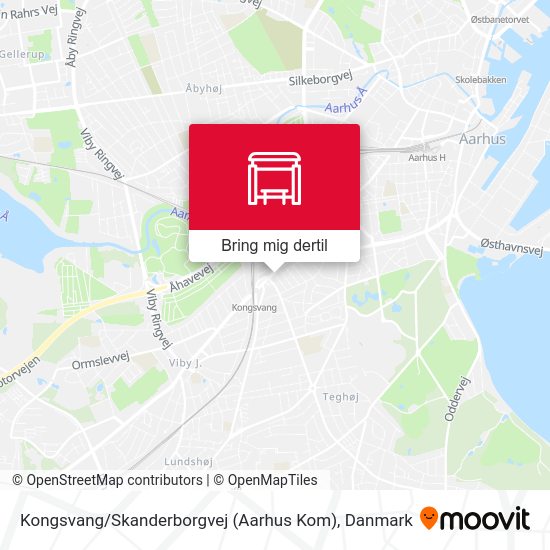 Kongsvang / Skanderborgvej (Aarhus Kom) kort