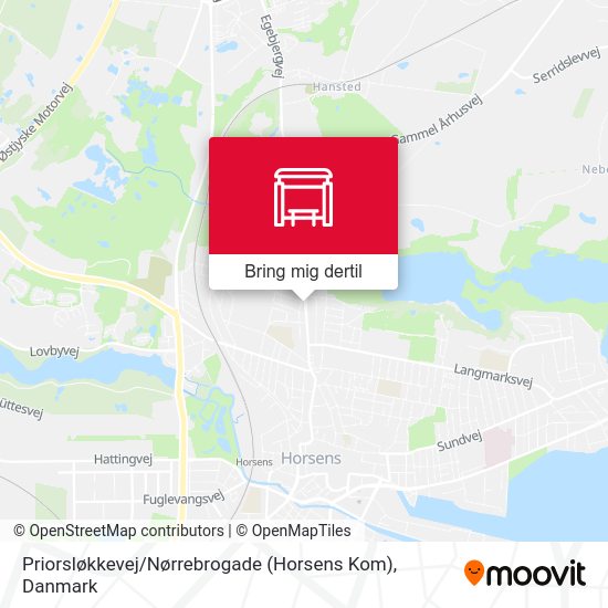 Priorsløkkevej / Nørrebrogade (Horsens Kom) kort