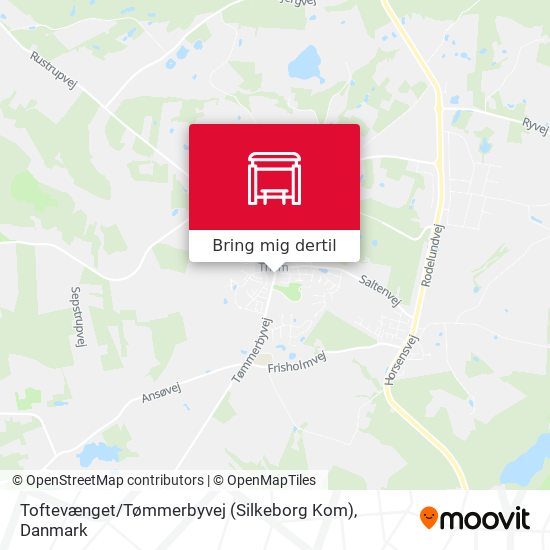 Toftevænget / Tømmerbyvej (Silkeborg Kom) kort