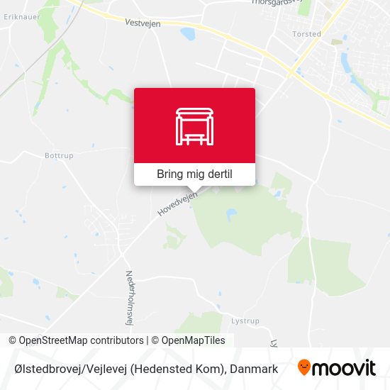 Ølstedbrovej / Vejlevej (Hedensted Kom) kort
