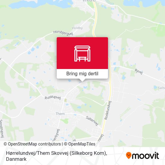 Hørrelundvej / Them Skovvej (Silkeborg Kom) kort