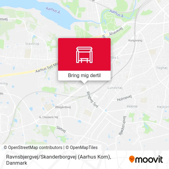 Ravnsbjergvej / Skanderborgvej (Aarhus Kom) kort
