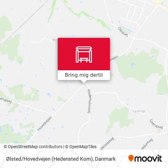 Ølsted / Hovedvejen (Hedensted Kom) kort