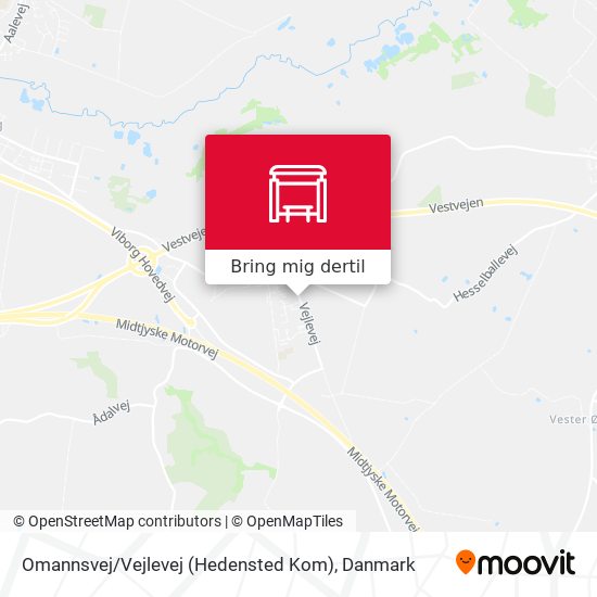 Omannsvej / Vejlevej (Hedensted Kom) kort
