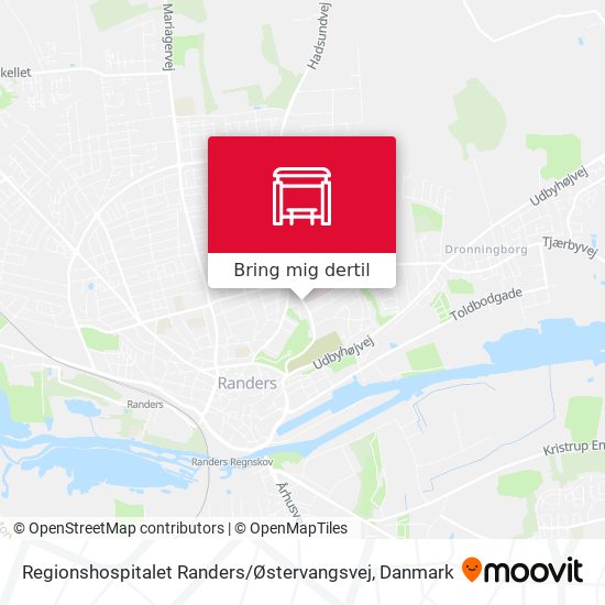 Regionshospitalet Randers / Østervangsvej kort