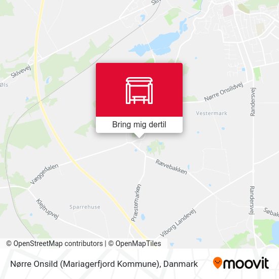 Nørre Onsild (Mariagerfjord Kommune) kort