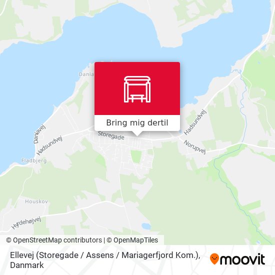 Ellevej (Storegade / Assens / Mariagerfjord Kom.) kort
