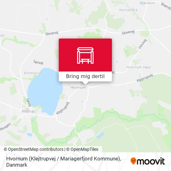 Hvornum (Klejtrupvej / Mariagerfjord Kommune) kort