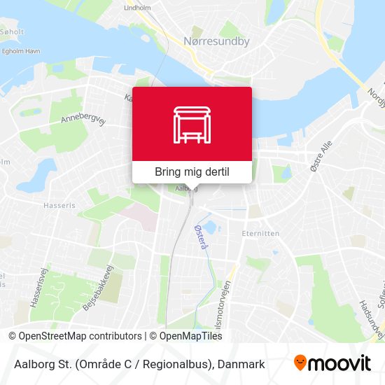 Aalborg St. (Område C / Regionalbus) kort