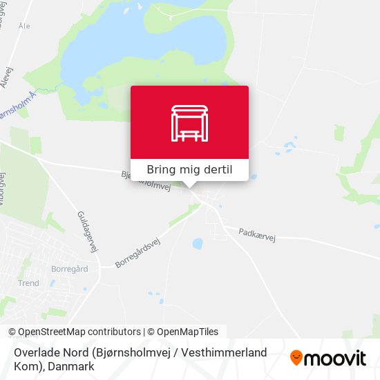 Overlade Nord (Bjørnsholmvej / Vesthimmerland Kom) kort
