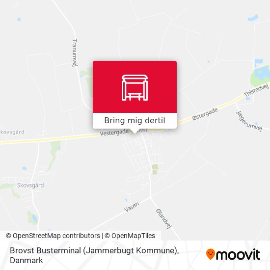 Brovst Busterminal (Jammerbugt Kommune) kort