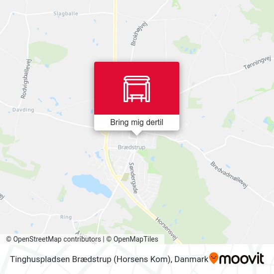Tinghuspladsen Brædstrup (Horsens Kom) kort