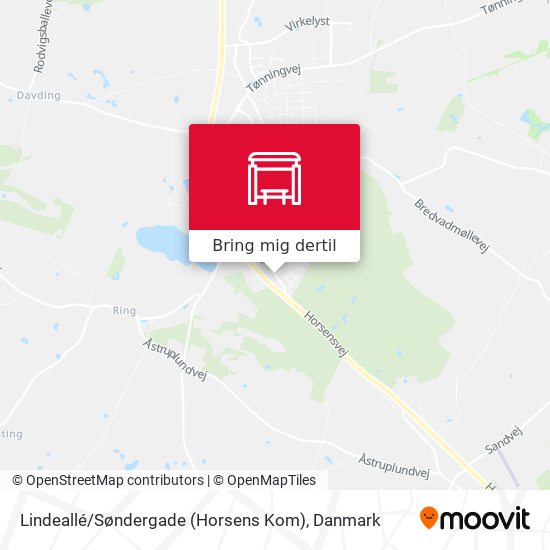 Lindeallé / Søndergade (Horsens Kom) kort