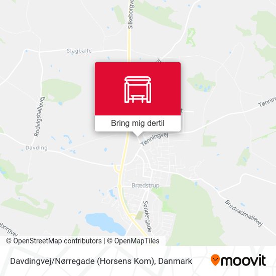 Davdingvej / Nørregade (Horsens Kom) kort