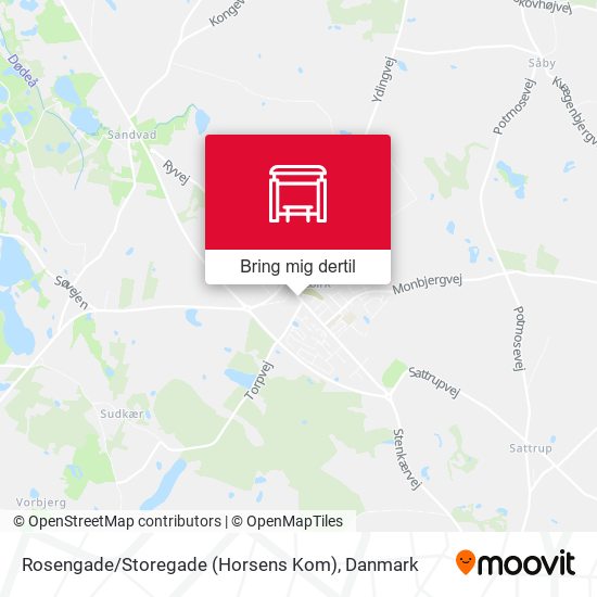 Rosengade / Storegade (Horsens Kom) kort