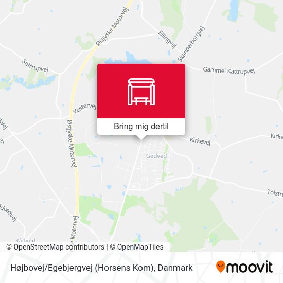 Højbovej / Egebjergvej  (Horsens Kom) kort
