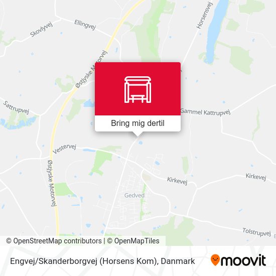 Engvej / Skanderborgvej (Horsens Kom) kort