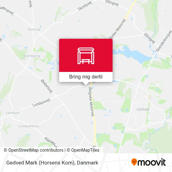 Gedved Mark (Horsens Kom) kort