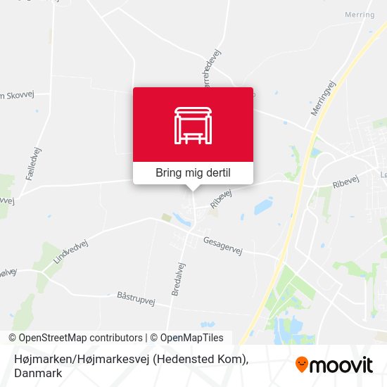 Højmarken / Højmarkesvej (Hedensted Kom) kort