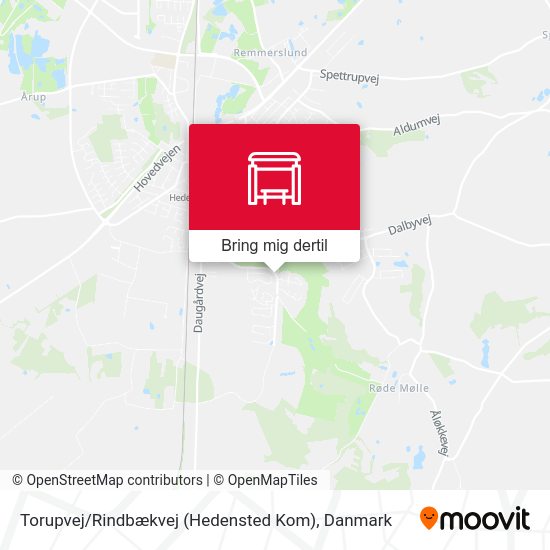 Torupvej / Rindbækvej (Hedensted Kom) kort