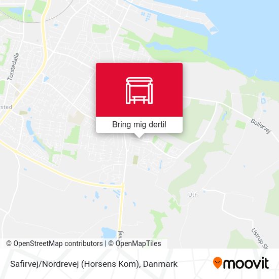 Safirvej / Nordrevej (Horsens Kom) kort