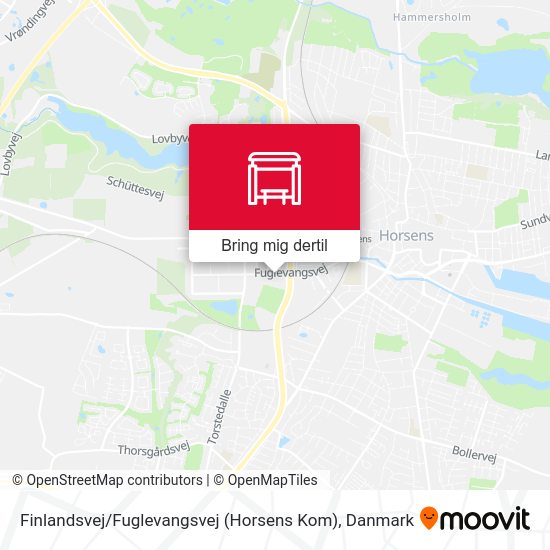 Finlandsvej / Fuglevangsvej (Horsens Kom) kort