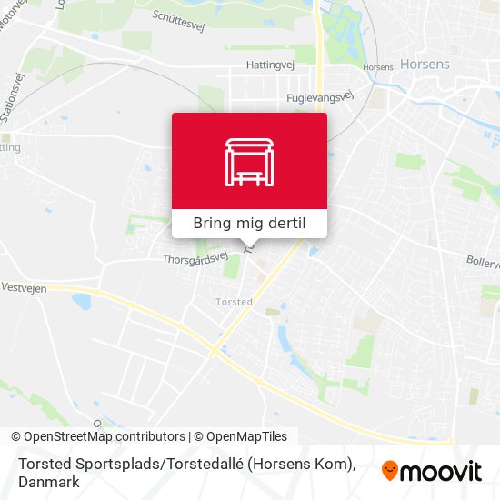 Torsted Sportsplads / Torstedallé (Horsens Kom) kort