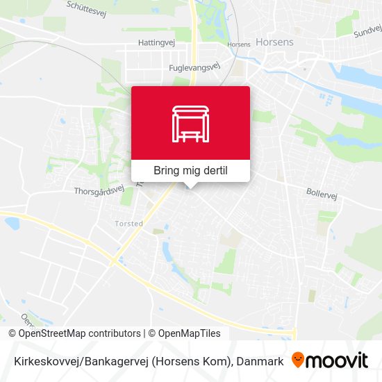 Kirkeskovvej / Bankagervej (Horsens Kom) kort