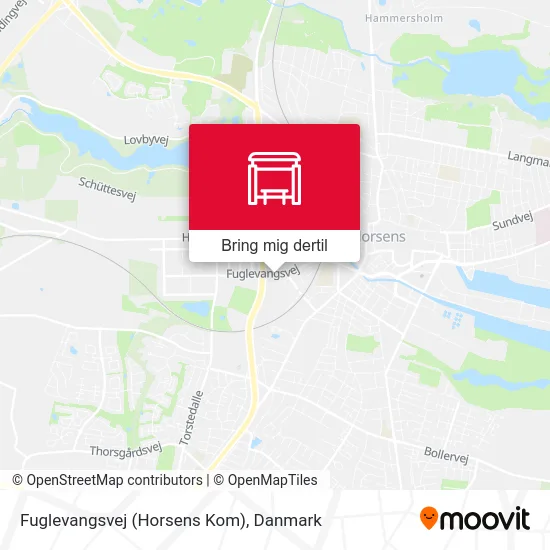 Fuglevangsvej (Horsens Kom) kort