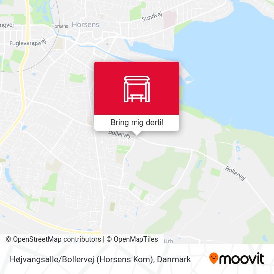 Højvangsalle / Bollervej (Horsens Kom) kort