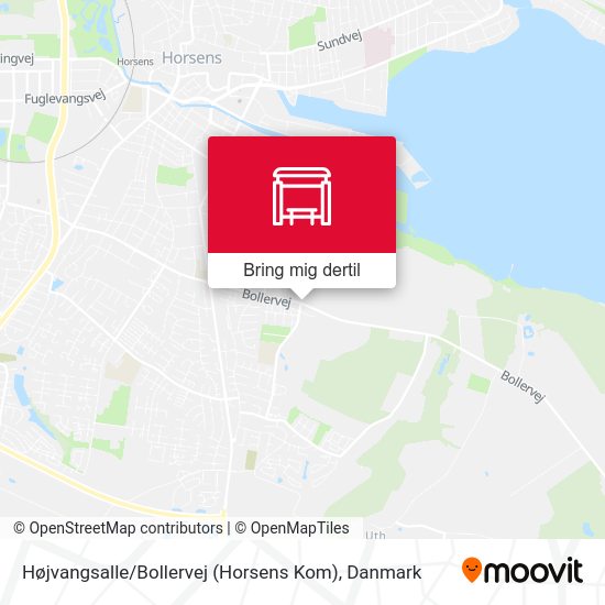 Højvangsalle / Bollervej (Horsens Kom) kort