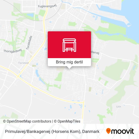 Primulavej / Bankagervej (Horsens Kom) kort