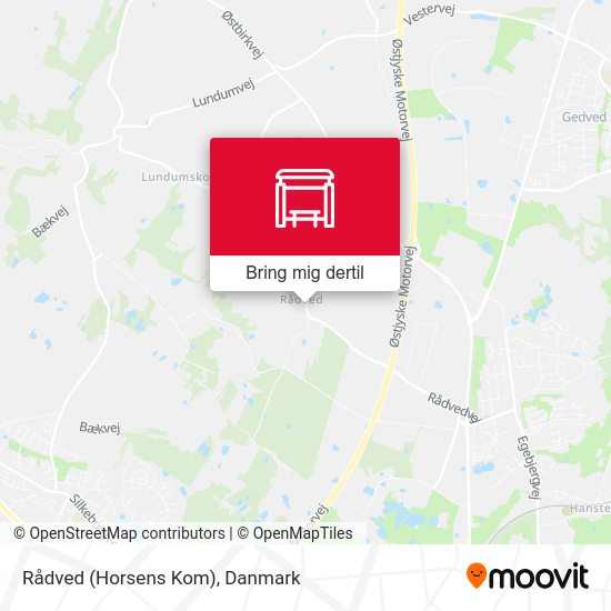 Rådved (Horsens Kom) kort