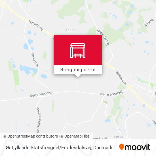 Østjyllands Statsfængsel / Frodesdalsvej kort